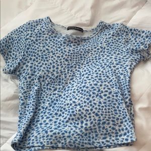 Blue Cheetah Brandy Melville baby tee